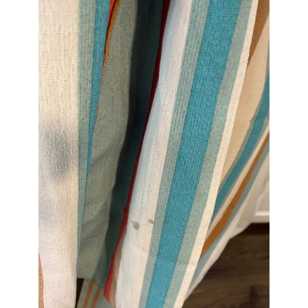 Oddy Multicolor Stripe Midi Dress | Smocked Waist | Button Front  | Size S - Picture 6 of 7